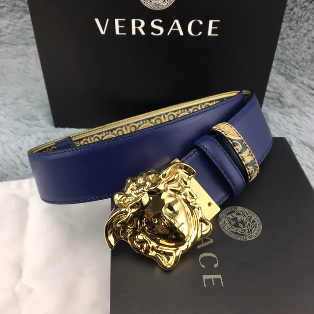 Versace Eros Medusa Head حزام جلدي مزخرف مطبوع باروك 5
