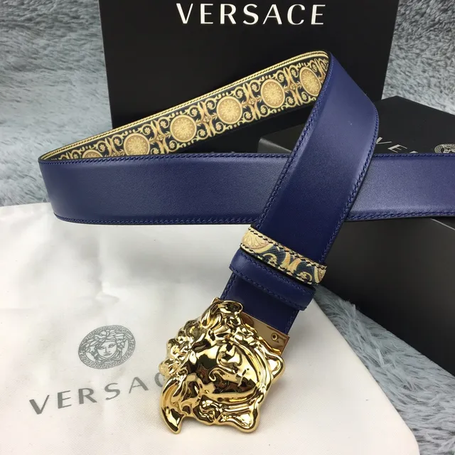 Versace Eros Medusa Head حزام جلدي مزخرف مطبوع باروك 6
