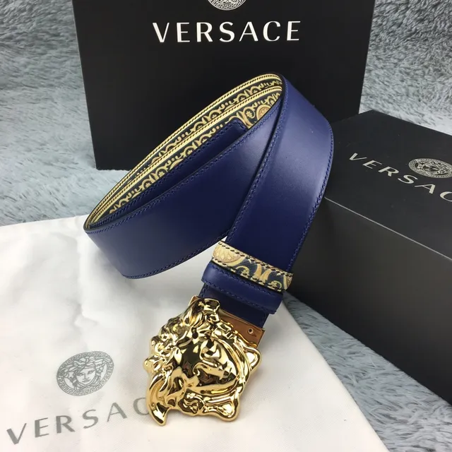 Versace Eros Medusa Head حزام جلدي مزخرف مطبوع باروك 7