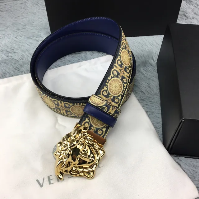 Versace Eros Medusa Head حزام جلدي مزخرف مطبوع باروك 8