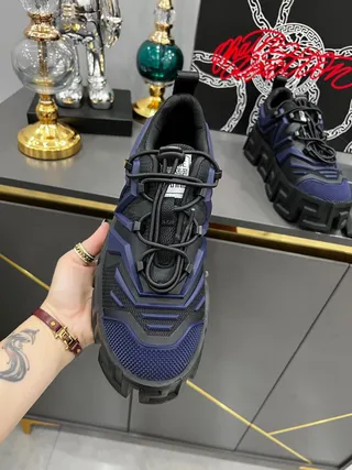 Versace Greca Odissea Black and Navy Chunky Sneakers 3