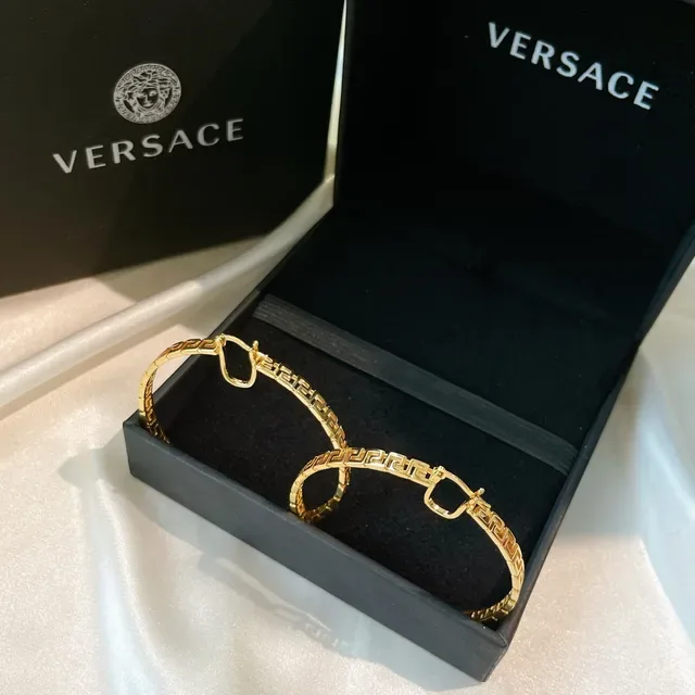 Versace Greca Odissea Créoles Dorées Motif Clé Grecque 3