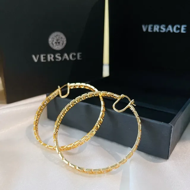 Versace Greca Odissea Créoles Dorées Motif Clé Grecque 5