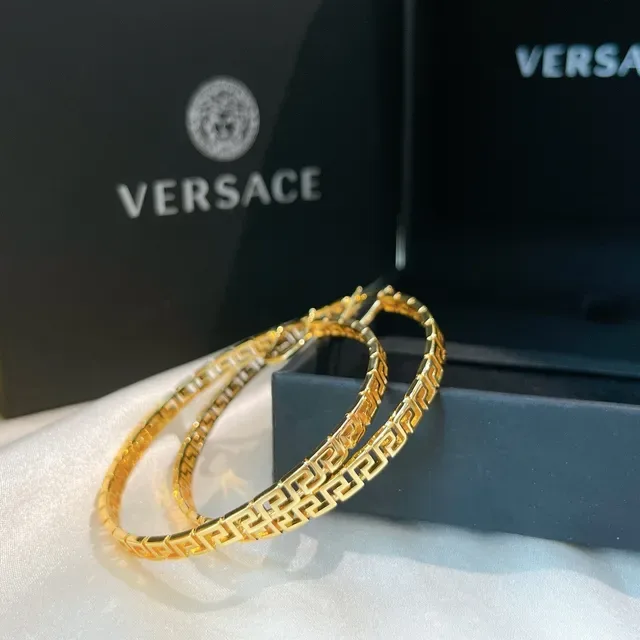 Versace Greca Odissea Créoles Dorées Motif Clé Grecque 6