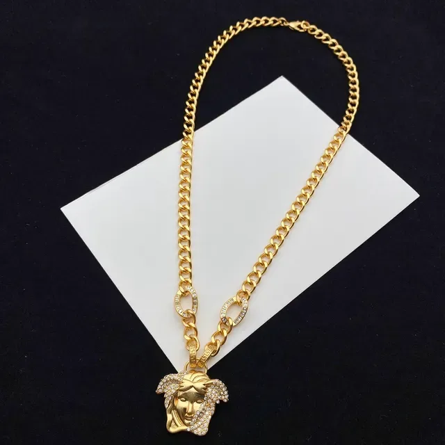 Versace Medusa Collier Cristal-Pavé Doré 3