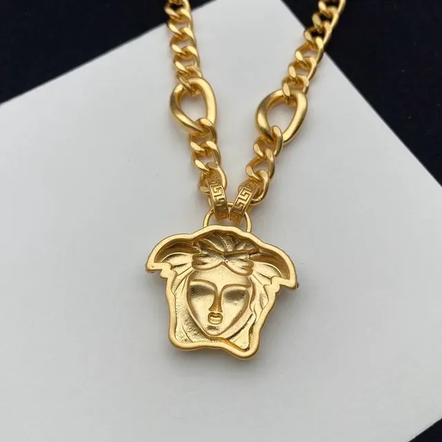 Versace Medusa Collier Cristal-Pavé Doré 4