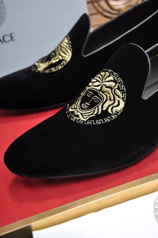Mocassins Versace Medusa de Terciopelo Bordados 2
