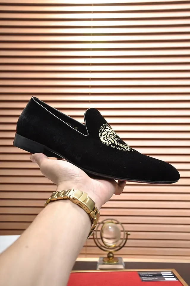 Mocassins Versace Medusa de Terciopelo Bordados 4