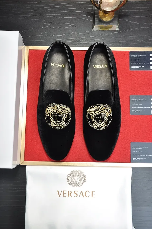 Mocassins Versace Medusa de Terciopelo Bordados 5