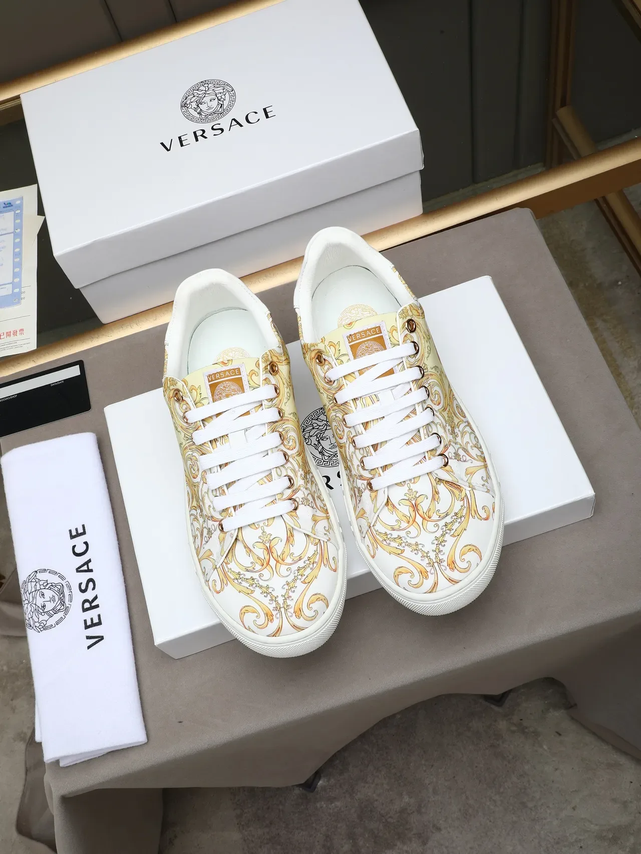 Versace Odissea Baroque Print Medusa Motif Lifestyle Sneakers 2