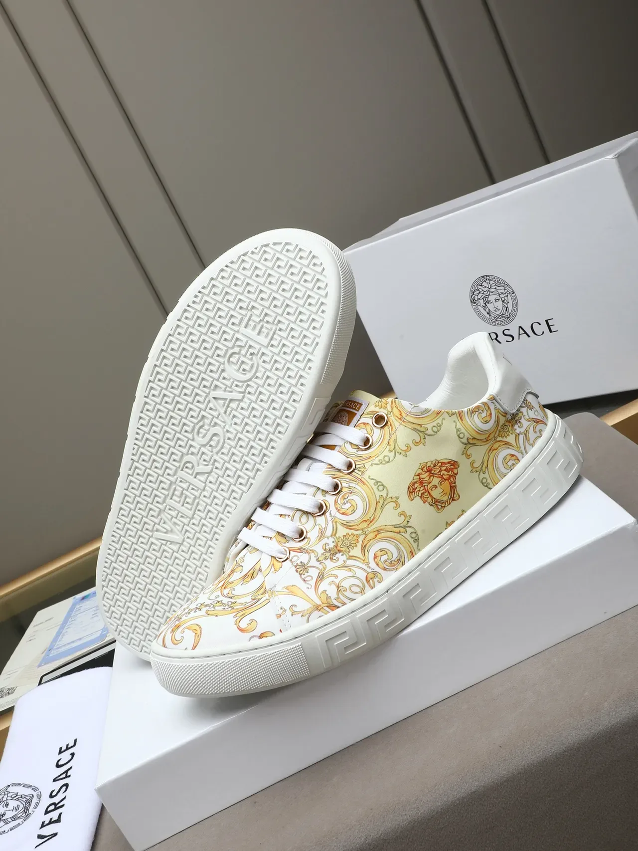 Versace Odissea Baroque Print Medusa Motif Lifestyle Sneakers 4