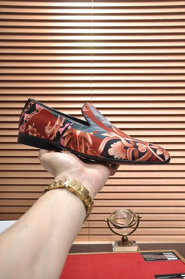 Versace Odissea Mocassins imprimés floraux baroques à chaîne 4
