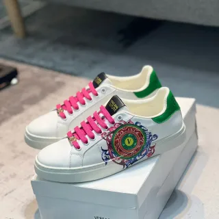 Versace Odissea 白色粉色绿色装饰生活方式运动鞋