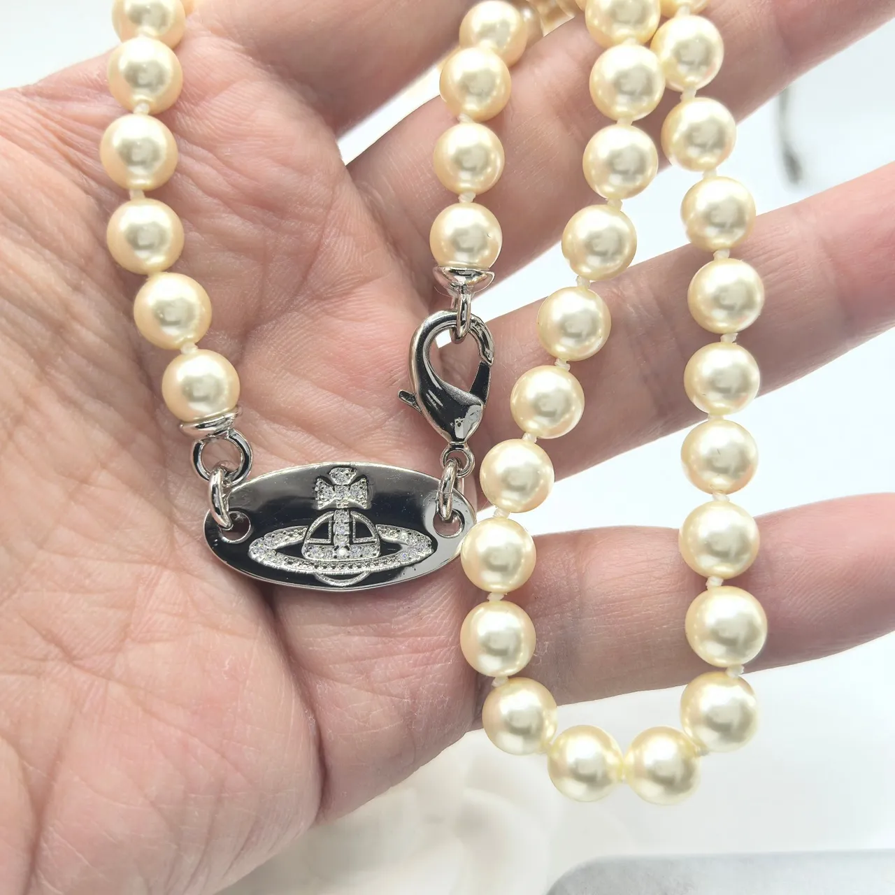 Vivienne Westwood Collier de perles orb en chaîne 2