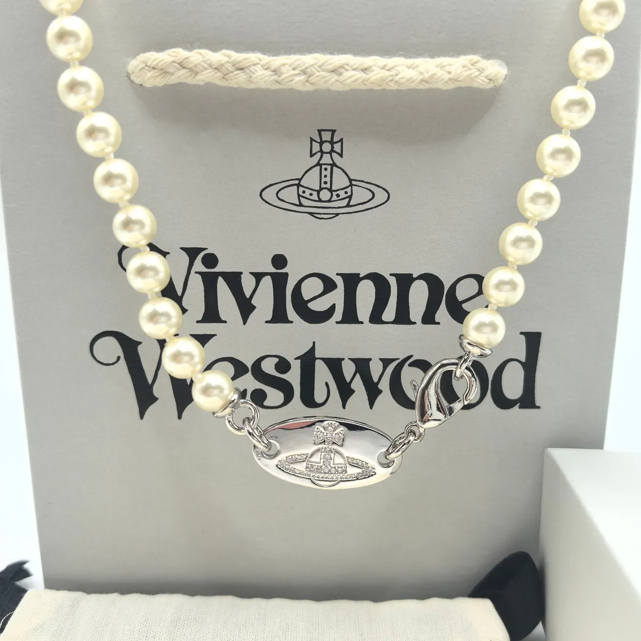 Vivienne Westwood Collier de perles orb en chaîne 3