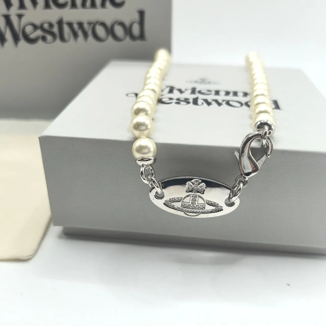 Vivienne Westwood Collier de perles orb en chaîne 4