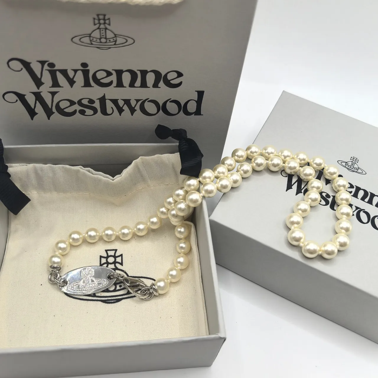 Vivienne Westwood Collier de perles orb en chaîne 5