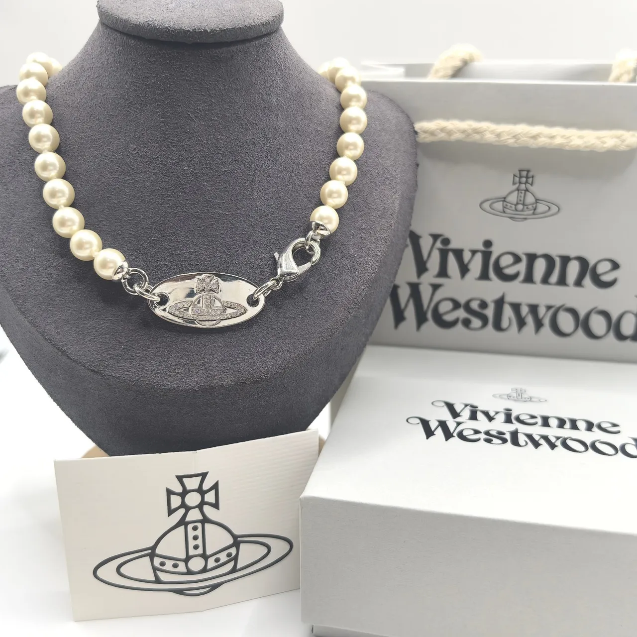 Vivienne Westwood Collier de perles orb en chaîne 6