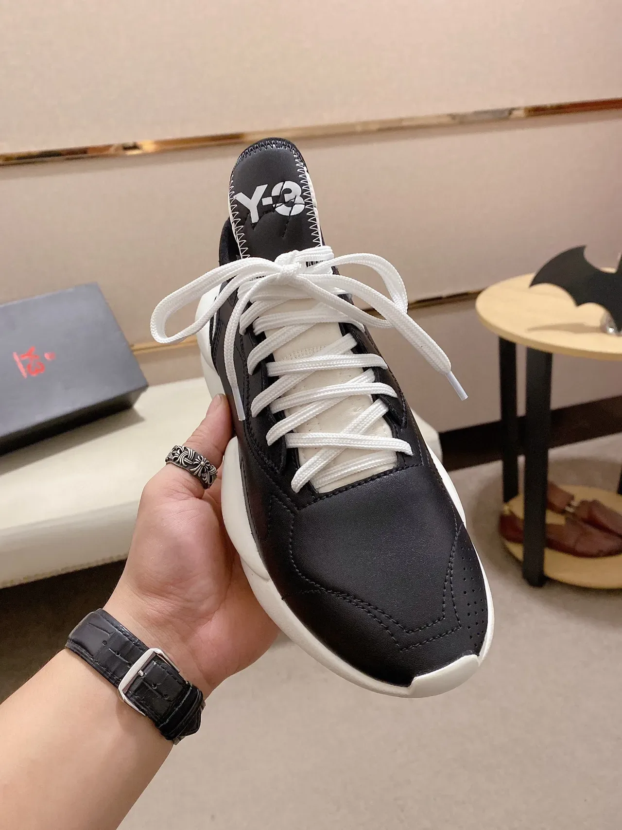 Y-3 Kaiwa Sneakers Lifestyle Noir et Blanc 9