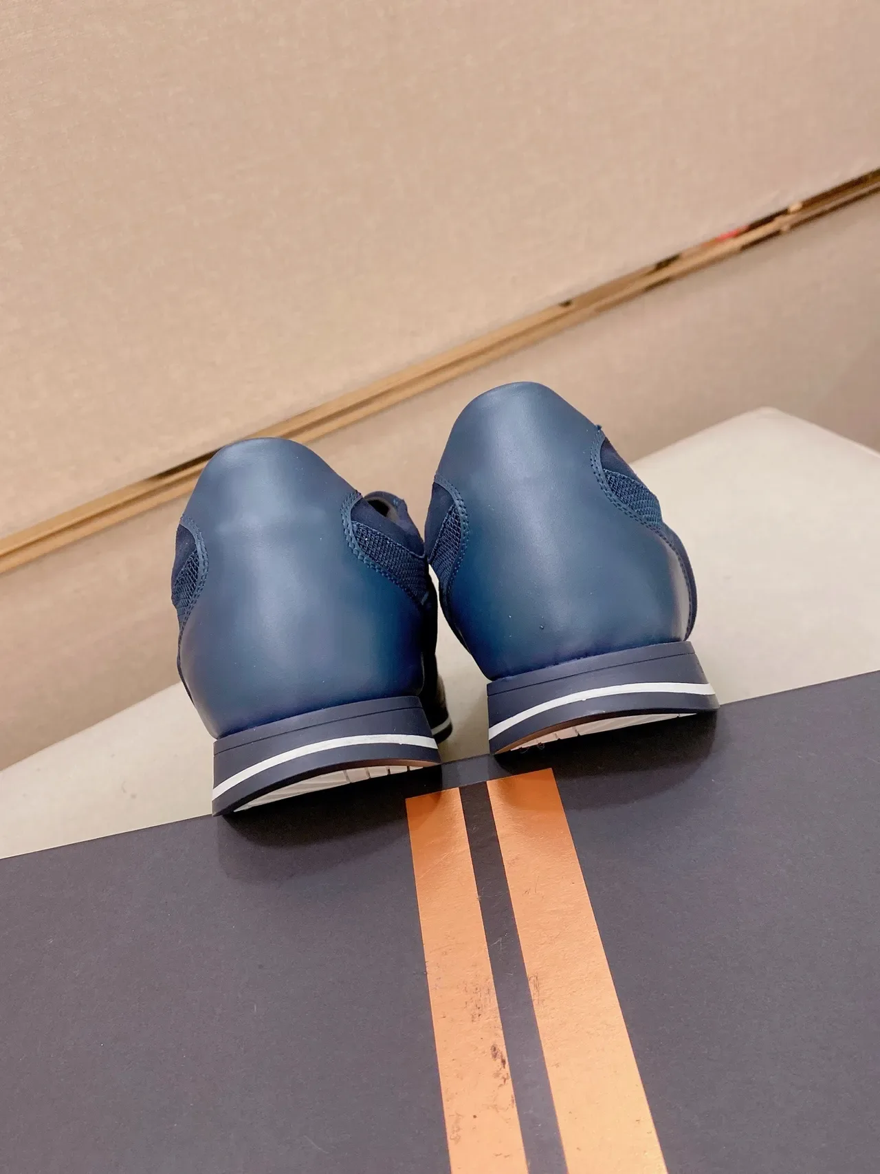 Zegna Blue Mesh and Smooth Panel Lifestyle Sneaker 8