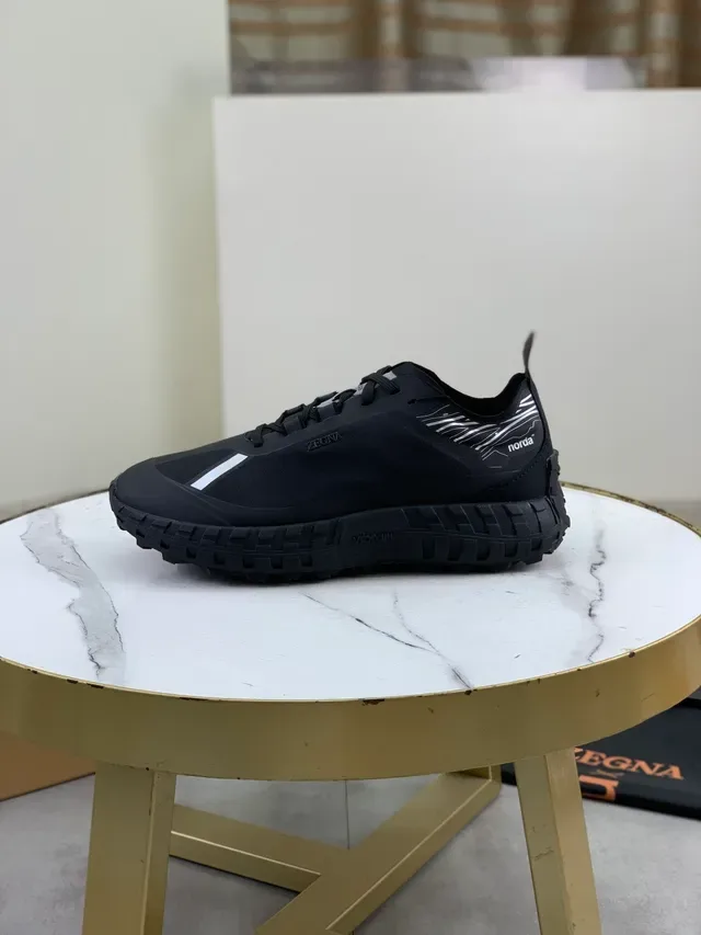 Zegna x Norda Black Technical Mesh Lifestyle Sneakers 5