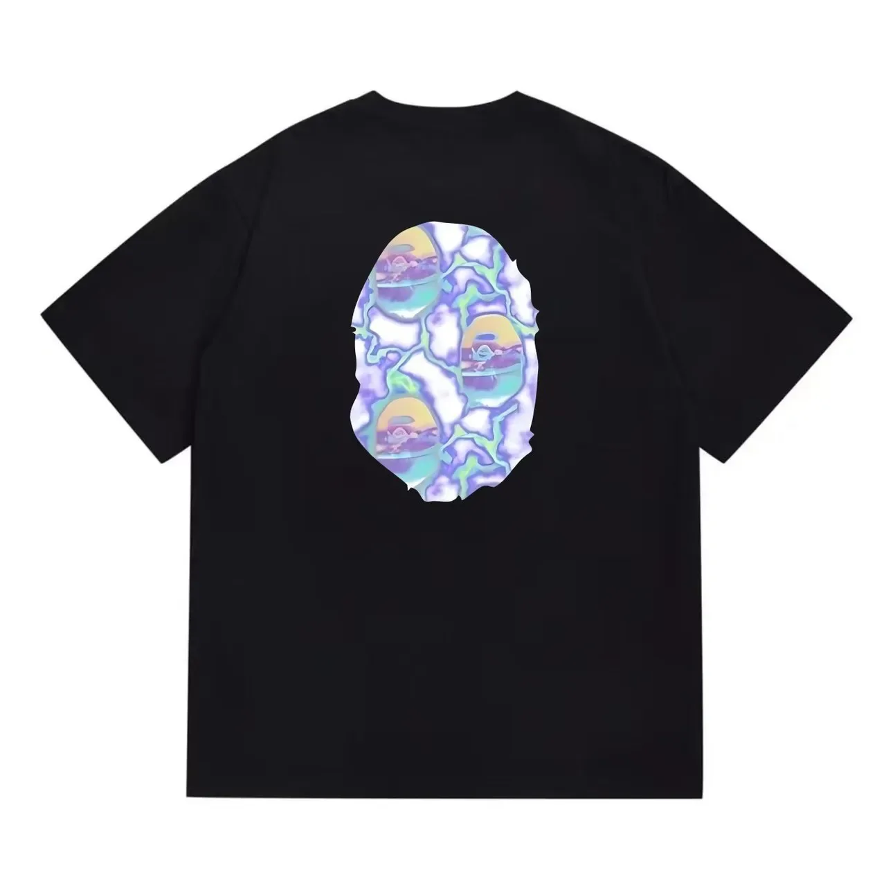 A Bathing Ape Ape Head Iridescent Graphic T-Shirt 5