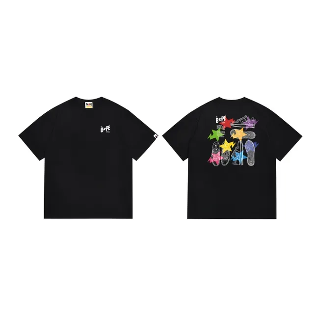 A Bathing Ape BAPE STA Graphic Print Black T-Shirt 3