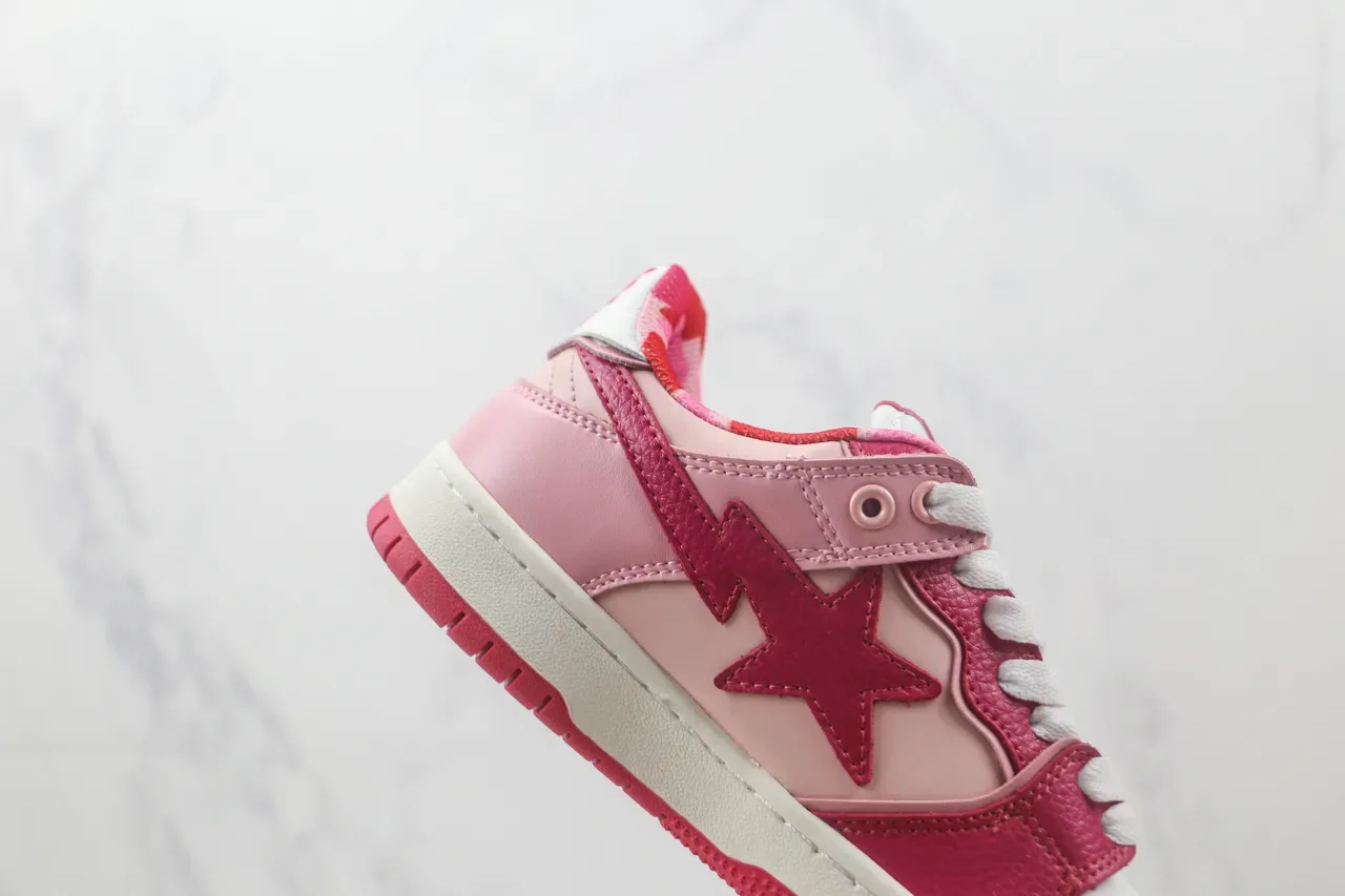A Bathing Ape BAPE STA Pink Star Lightning Bolt sneakers de style de vie 5