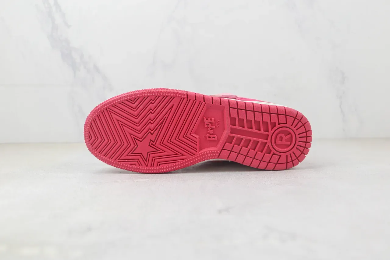 A Bathing Ape BAPE STA Pink Star Lightning Bolt sneakers de style de vie 8