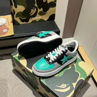 A Bathing Ape BAPE STA Teal Black Gray Lifestyle Sneakers