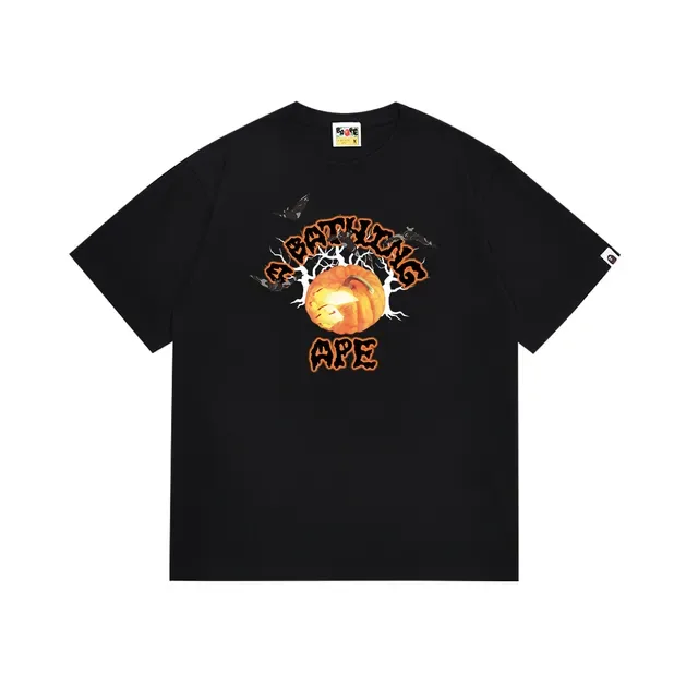 A Bathing Ape पंपकिन हैलोवीन ग्राफिक टी-शर्ट 3