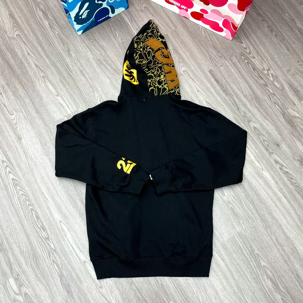 A Bathing Ape Shark Black Gold Full-Zip Hood Hoodie 2