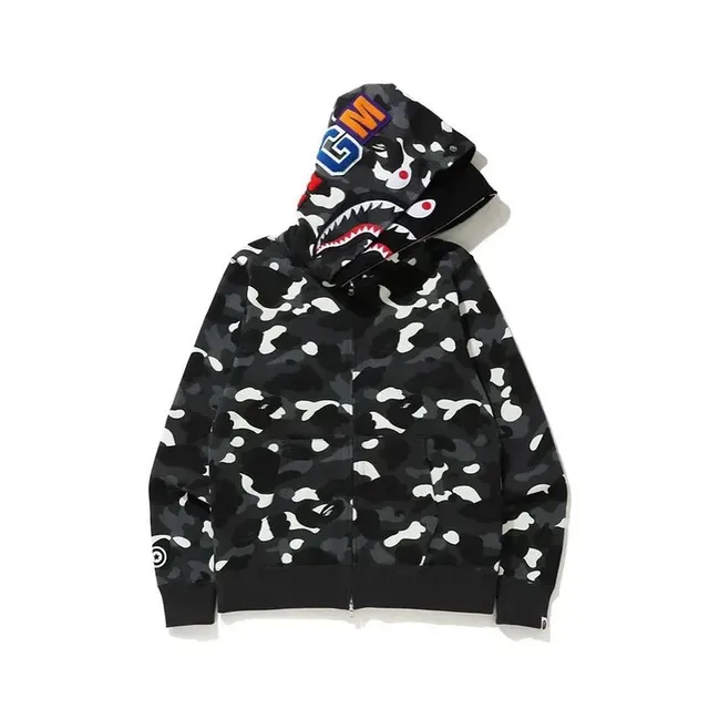 A Bathing Ape Shark Black Multicolor Full-Zip Hood Hoodie 2