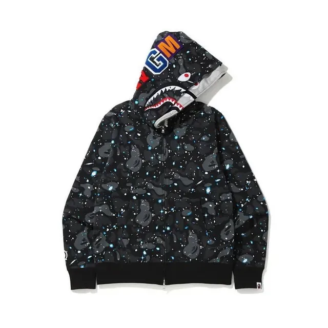 A Bathing Ape Shark Black Multicolor Full-Zip Hood Hoodie 4