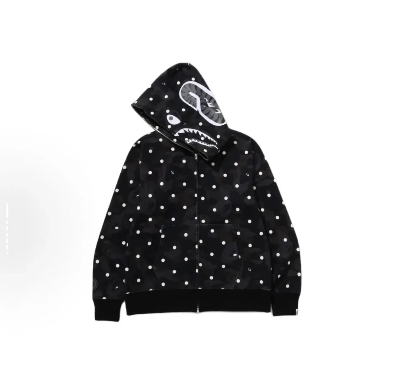 A Bathing Ape Shark Black White Hood ABC Camo Base Hoodie 3