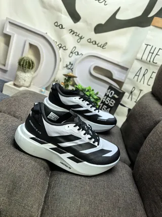 Adidas Adizero Evo SL ATR chaussures de course blanches et noires 9