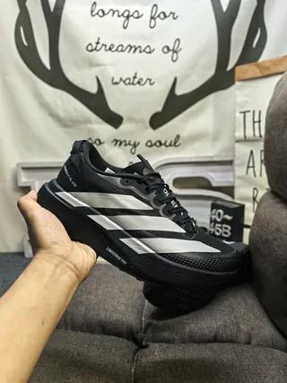 Adidas Adizero Evo Slatr Black White Running Shoes 5