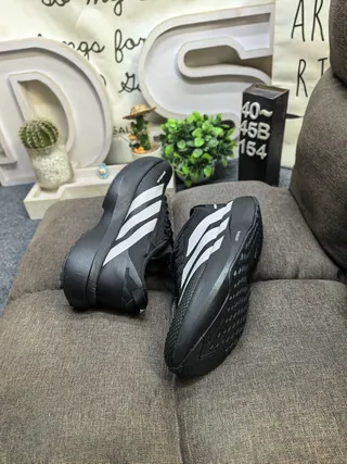 Adidas Adizero Evo Slatr Black White Running Shoes 6