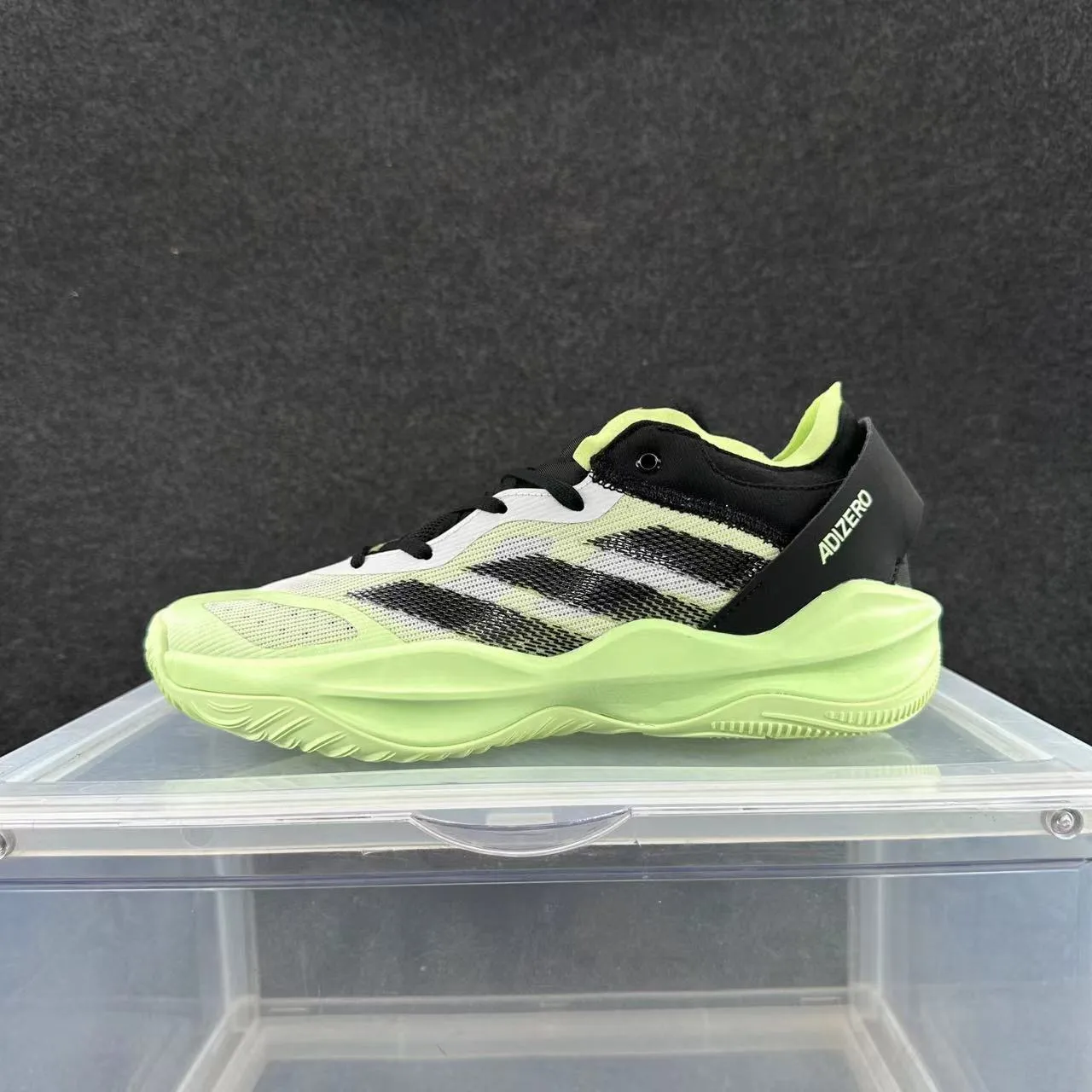 Adidas Adizero نيون لايم جرين أسود حذاء كرة السلة 2