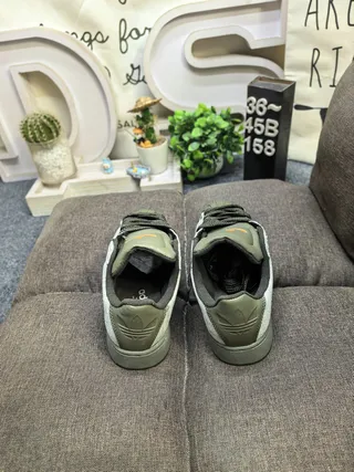 Adidas Army Green Black Shell-Toe Three-Stripe Side Lifestyle Sneakers 8