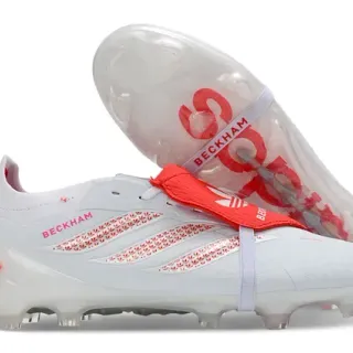 Adidas Beckham X Speedflow सफेद लाल Firm-Ground फुटबॉल जूते