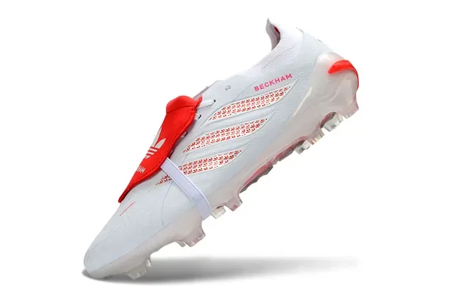 Adidas Beckham X Speedflow Blanc Rouge Firm-Ground Chaussures de football 3