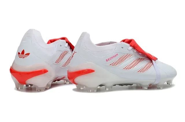Adidas Beckham X Speedflow Blanc Rouge Firm-Ground Chaussures de football 5