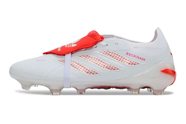 Adidas Beckham X Speedflow Blanc Rouge Firm-Ground Chaussures de football 7