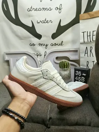 Adidas 米色棕色 低帮 系带 生活风格 运动鞋 5