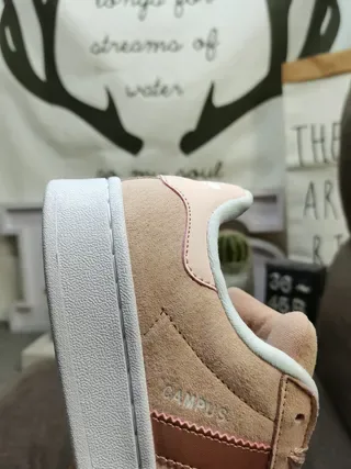 Adidas Beige Brown Low-Top Suede Upper Lifestyle Sneakers 3