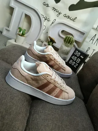 Adidas Beige Brown Low-Top Suede Upper Lifestyle Sneakers 9