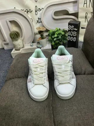 Adidas Beige Pink Low-Top Three-Stripe Lifestyle Sneakers 10