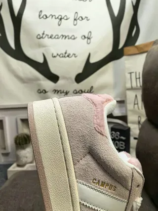 Adidas Beige Pink Low-Top Three-Stripe Lifestyle Sneakers 13
