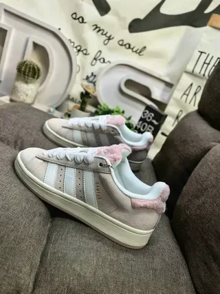 Adidas Beige Pink Low-Top Three-Stripe Lifestyle Sneakers 17